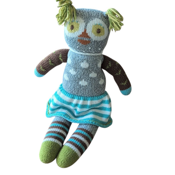 Blabla Prudence the Owl 18" Plushie Stuffie Stuffed Animal Knit - Picture 1 of 8